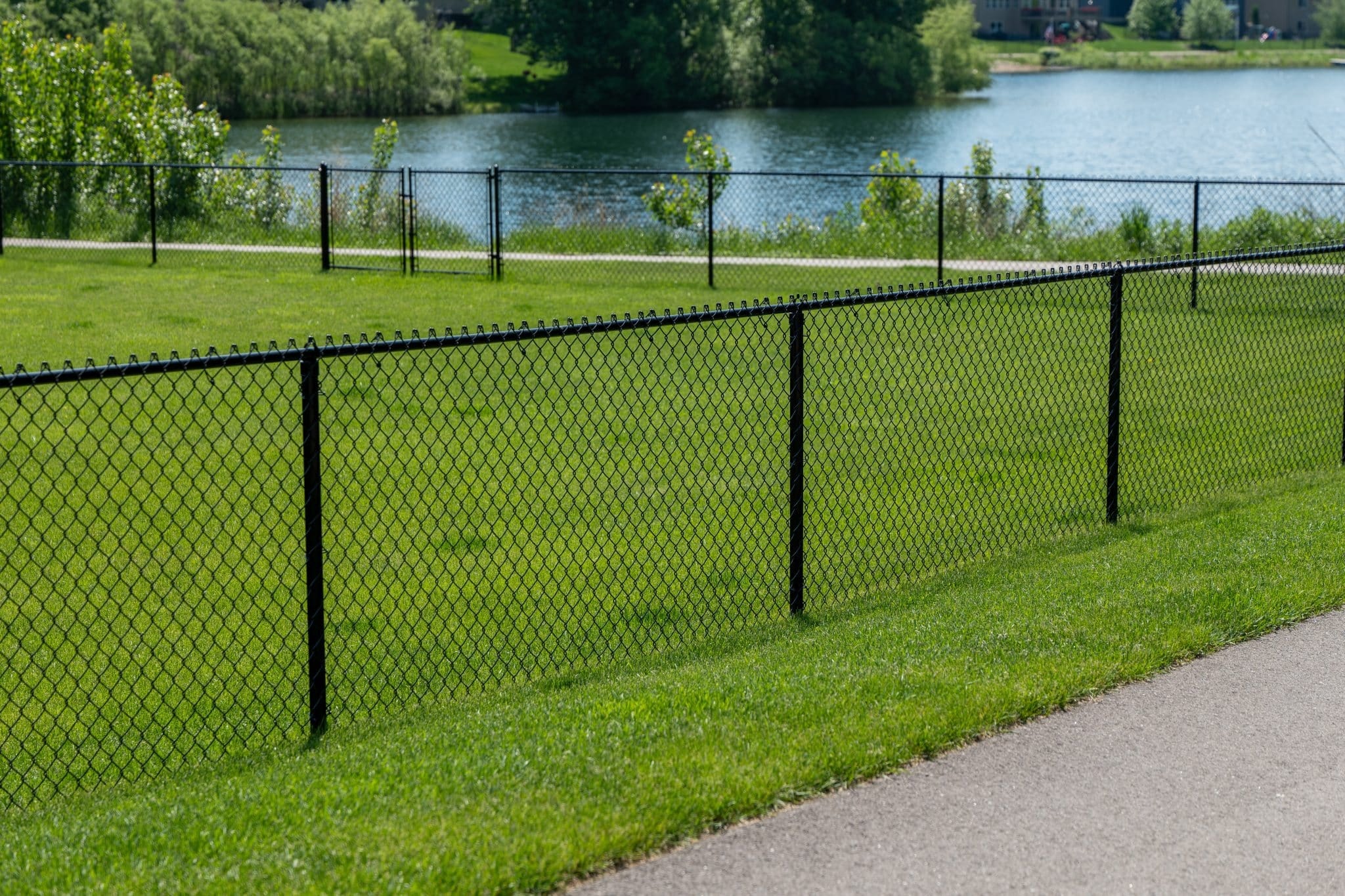 Chain-link fencing at a residential property