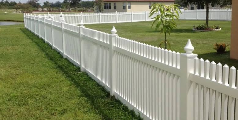 Vinyl fencing at a residential property